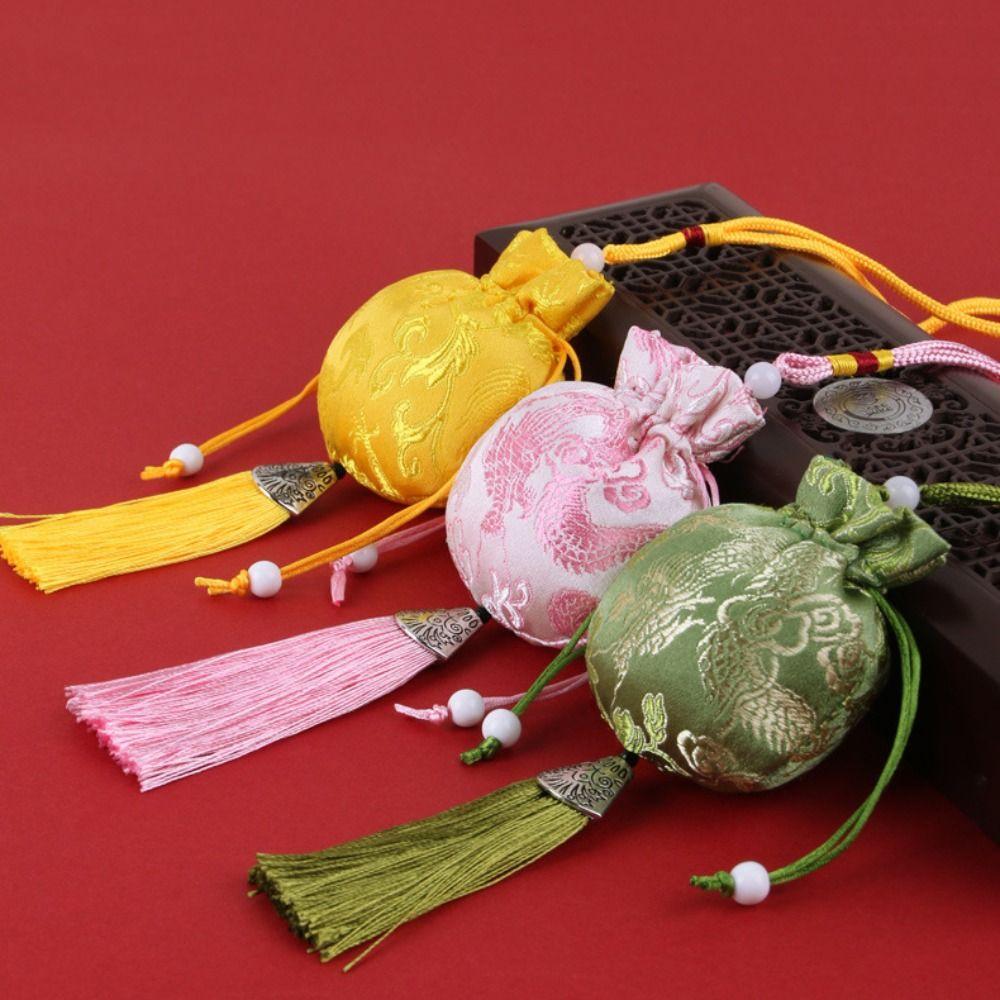 Embroidery Jewelry Storage Bag Flower Jewelry Packaging Smooth Coin Purse  Ladies