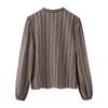  European and American Style New Women's Fashionable Striped Layered Decorative Shirt 2137520