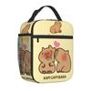 Produs Drăguț Capibara Fericită Geantă de Prânz Izolată pentru Copii Școală Depozitare Cutie Alimentară Portabilă Design Unic Răcitor Termic Cutie Bento