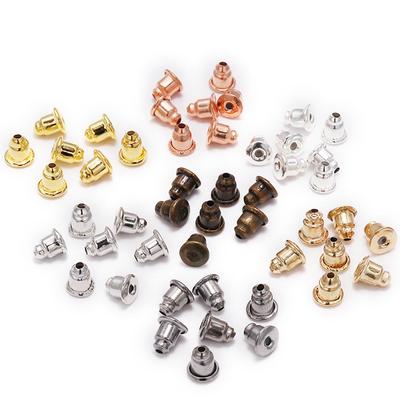 200pcs/lot Earring Studs Backs Stopper Scrolls Ear Findings DIY Blocked Caps Earring Backs Stoppers Ear Accessories