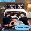 Custom Name 3PCS Kpop Group Fashion Bedding Set Including 1pc Duvet Cover And 2pcs Pillowcases for Bedroom, Dormitory Gift Home Decor