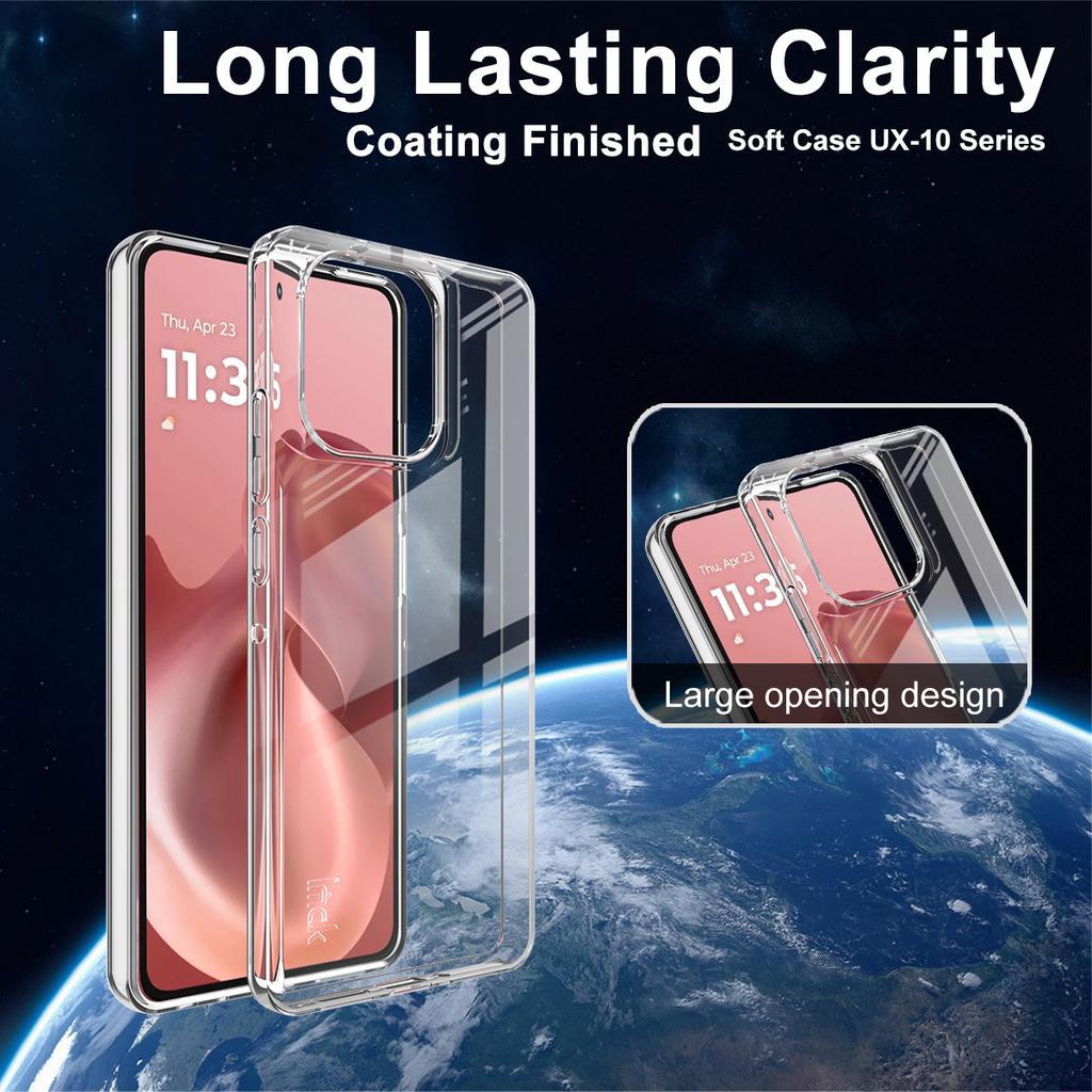 IMAK UX-10 Series For Motorola Moto G86 Power 5G Clear Phone Case Soft TPU Mobile Back Cover