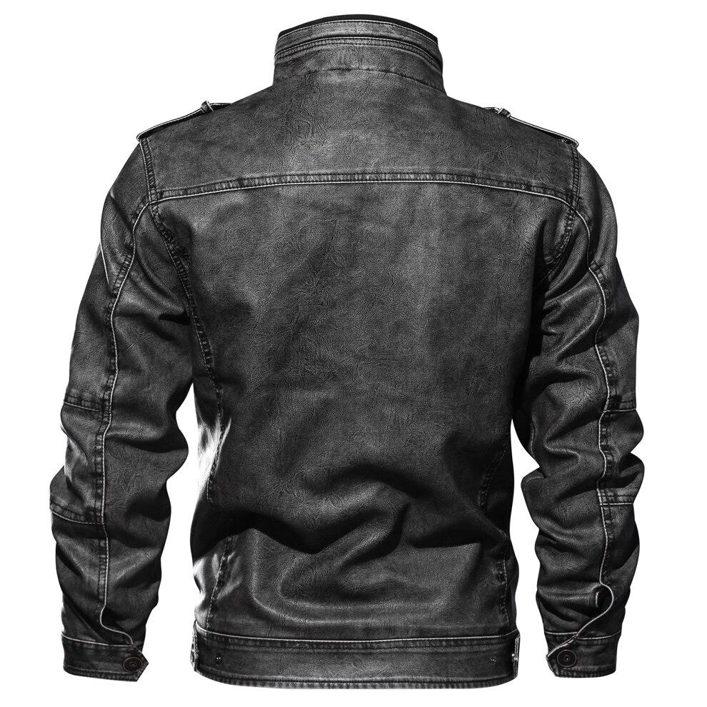 Casual Jacket Man Windbreaker Motorcycle Leather Jacket