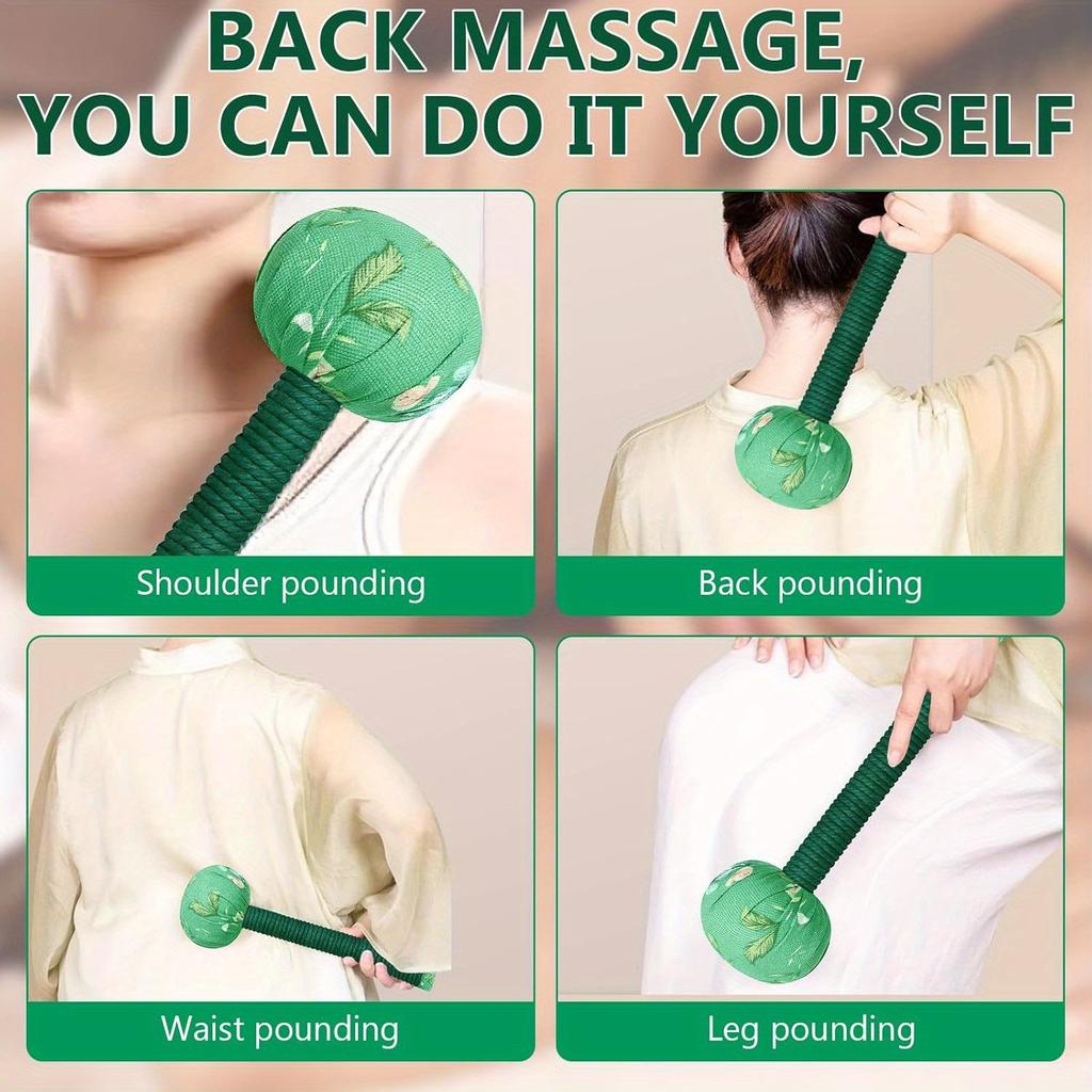 Hammer Manual Body Massage Hammer Long Size Massage Hammer Back Knock Long Handheld Massage Hammer Whole Body Massage Hammer