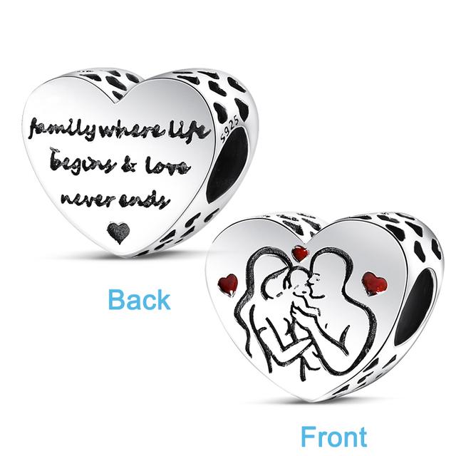 925 Silver Boy And Girl Sisters Couples Dangle Charms Fit Charm Bracelet Beads Jewelry Making 