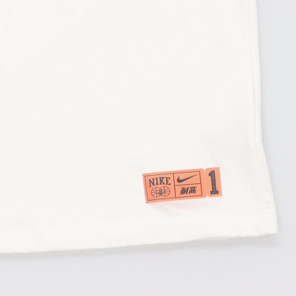 Nike SS23 Basketball Series CHBL Letter Logo Casual Crew Neck Pullover Short Sleeve T-Shirt With Drop Shoulder Women Tops White HF6161-100