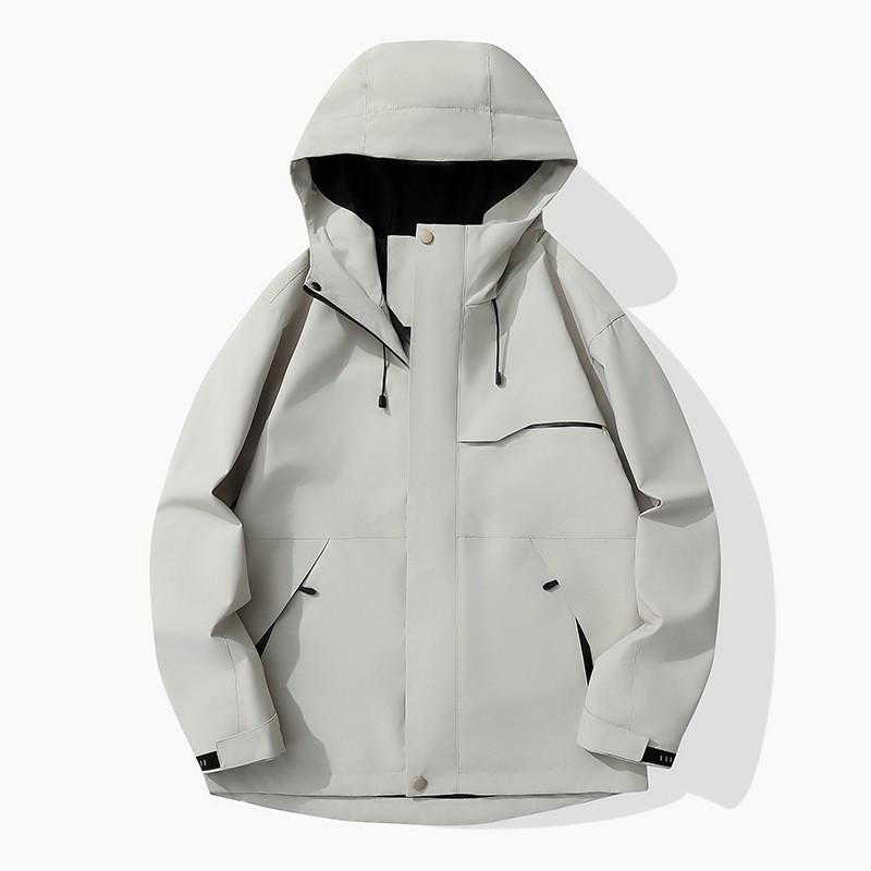 Unisex Lightweight Outdoor Windproof Waterproof Jacket Gore-Tex Fabric Breathable Hiking Raincoat With Hood