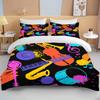 10 Sizes Fine Graffiti Pattern Bedding 3 Piece Set King Size Double Bed Bedding Set Microfiber or Polyester Duvet Cover Set