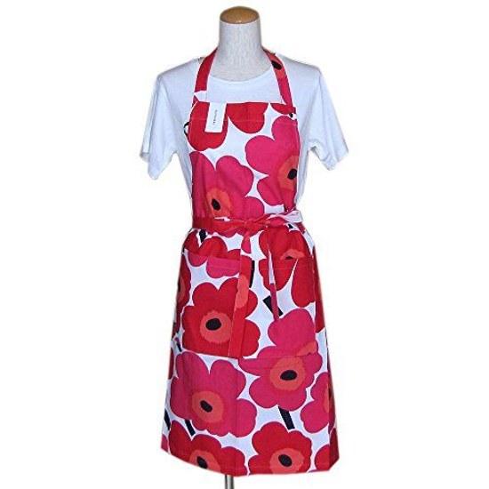 Marimekko Apron Pieni Unikko Whitered