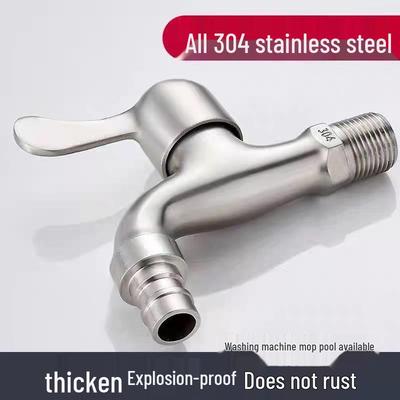 Mopp-Waschbeckenarmatur aus Edelstahl 304 mit zwei Auslässen