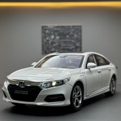 Nowy 1:24 Honda Accord Alloy Die Cast Toy Car Model Dźwięk i światło Zabawki dla dzieci Kolekcjonerskie prezenty urodzinowe