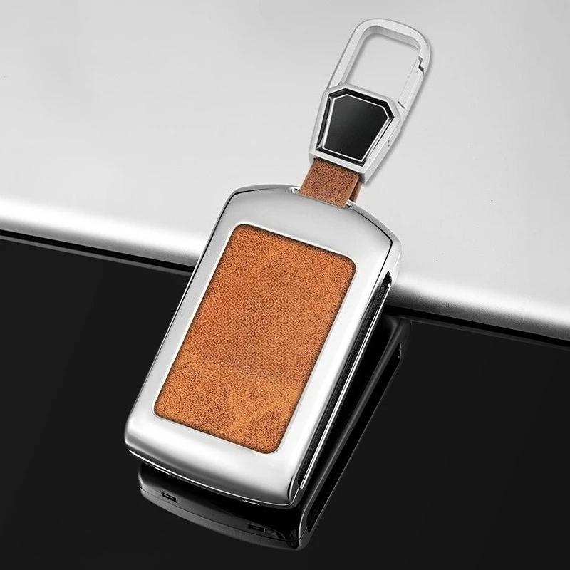 Zinc Alloy Car Key Case Cover Shell Holder Fob For Volvo S60 S90 Xc40 Xc60 Xc90 V90 Polestar 1 Polestar 2 Keychain Car Accessory