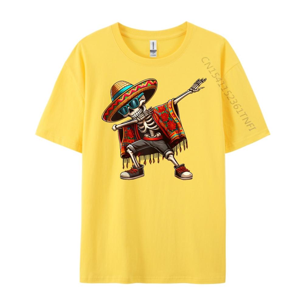 Dabbing Skeleton Sombrero Poncho Cinco De Mayo Mexican Raglan New T Shirt Mens TShirts