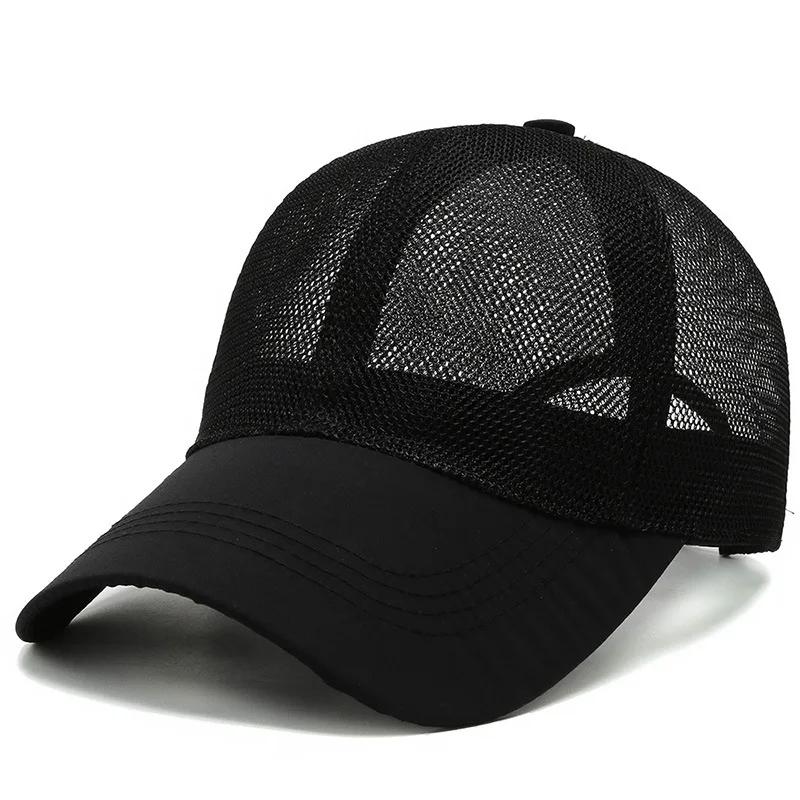 Summer Full Mesh Baseball Cap Unisex Trucker Cap Trucker Caps Men Fishing Hat Quick Dry Golf Running Hat izable Fit Snapback Hat
