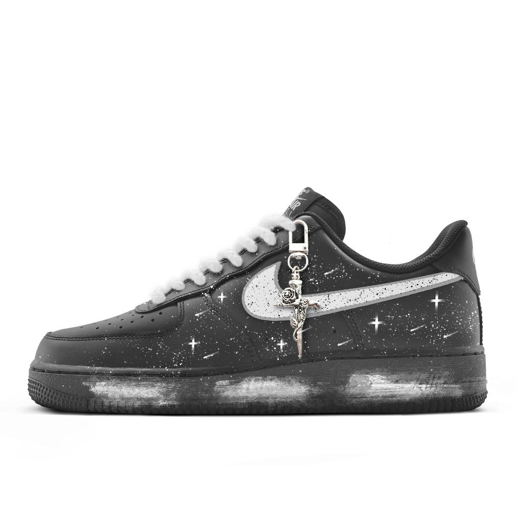 Nike Air Force 1 Shadow Stardust, Shopping Bag Abrasion Resistant Waterproof Slip Resistant Low Top Skateboard Shoes FZ0627-010(TEAM795-)