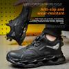Steel Toe Shoes for Men Women Indestructible Safety Shoes Lightweight Non Slip Puncture Proof Air Cushion Breathable Work Shoes