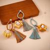 Hand-Woven Tibetan Tassel Sandalwood Keychain Amulet In Ethnic Style