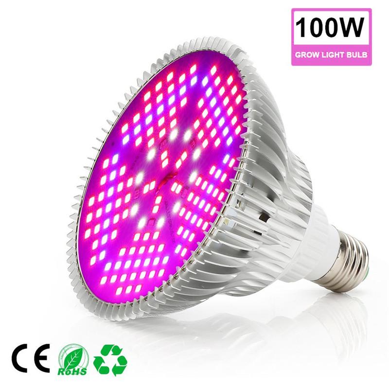 30W LED Grow Light E27 Lamp Bulb for Indoor Plant Veg Hydroponic Full