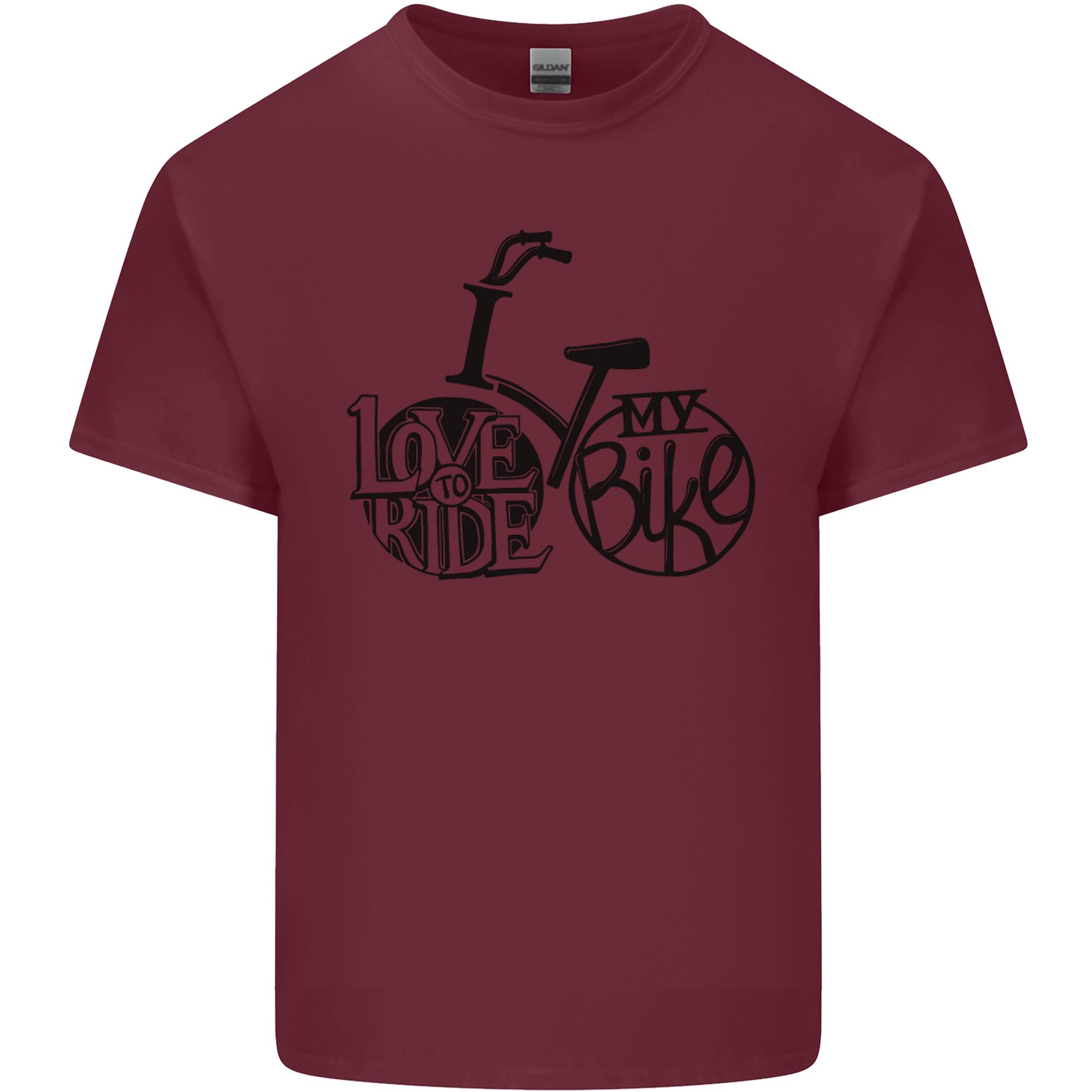 I Love to Ride My Bike Cycling Funny Unisexs Light Cotton TShirt S