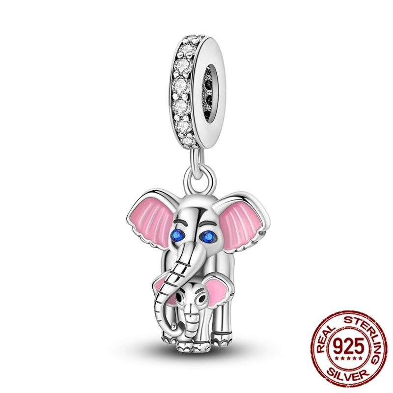 Copper Elephant Gathering Panda Pendant Charms Beads Fitoriginal Bracelet Diy Birthday Jewelry Gifts For Women