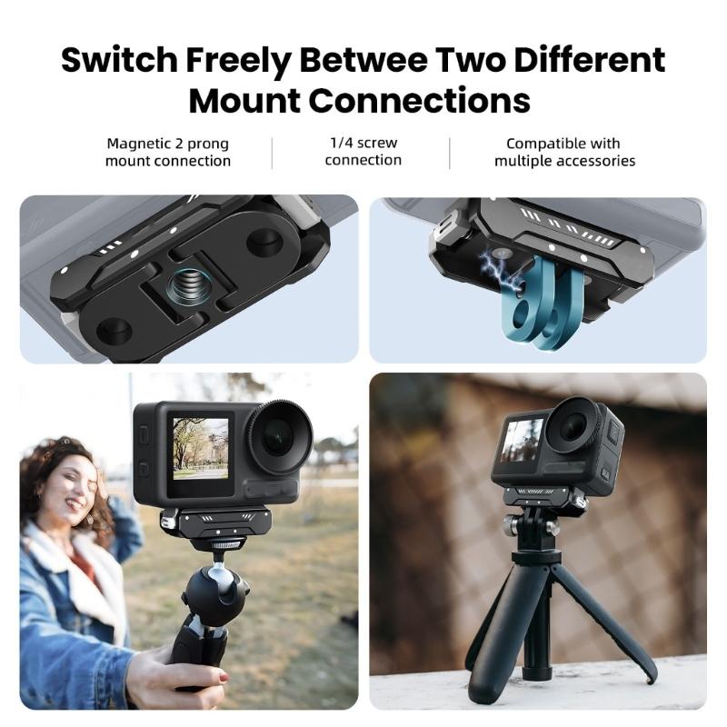 Universal Quick Magnetic Attachments Secure & Small Camera Magnetic Mount Quick Release Designs for Sports Camera