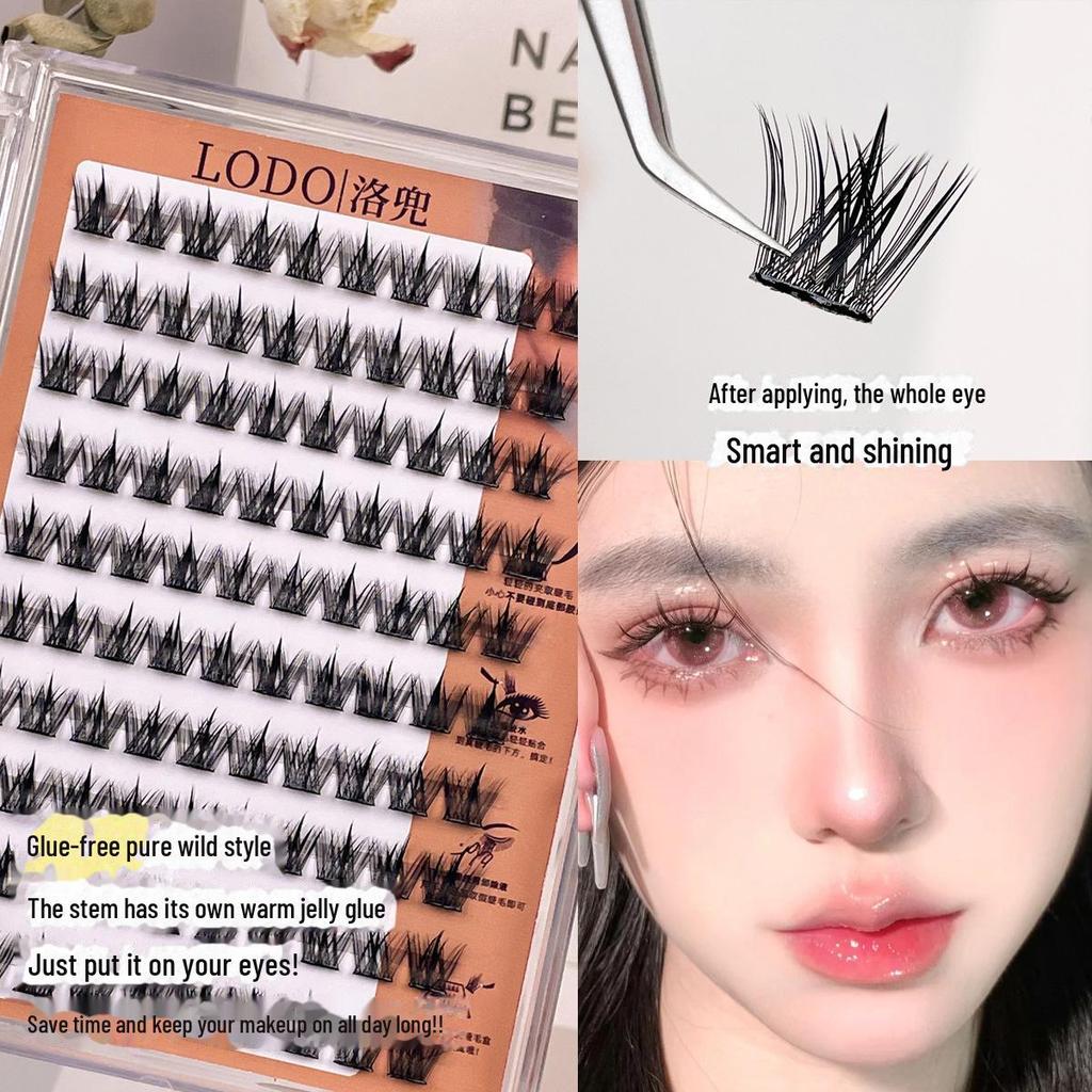 Verbesserte kleberfreie selbstklebende falsche Wimpern für Anfänger - Wiederverwendbar, dick und geschwungen für einen natürlichen Look