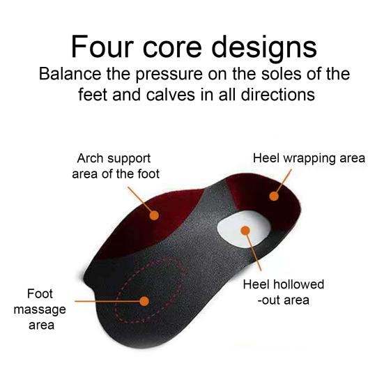 1 Pair Orthopedic Corrective Insoles for Flat Feet Plantar Fasciitis Toe Correction Insoles for Pain Relief Comfortable Breathable Shoe Inserts