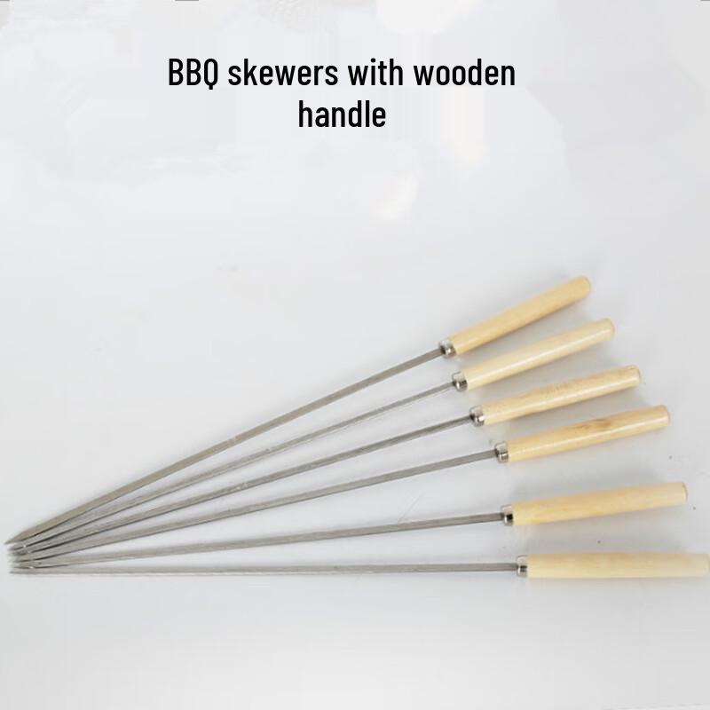 Yunka Wooden Handle BBQ Skewers (100-Pack)