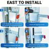Galvanized Steel Garage Door Locks Rust Resistant Thicken Construction Anti-Theft Slide Lock Dual Side Installation Manual Open