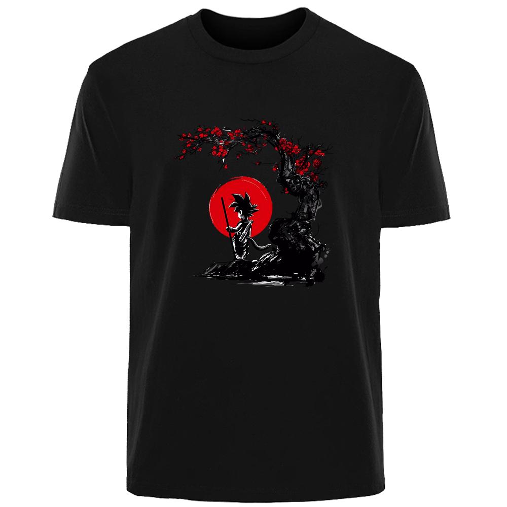 Kreativní Retro Potisk Goku Letní Pánské 100% Bavlna Pohodlné Prodyšné Ležérní Módní Tričko Pánské Outdoor Street Wear