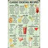 Sinal de Lata de Metal para Menu de Coquetéis Retro Guia para Amantes de Mixologia Bar Pub Corrente de Ferro Pendurador Decoração Bebida Alcoólica Pôster Rústico