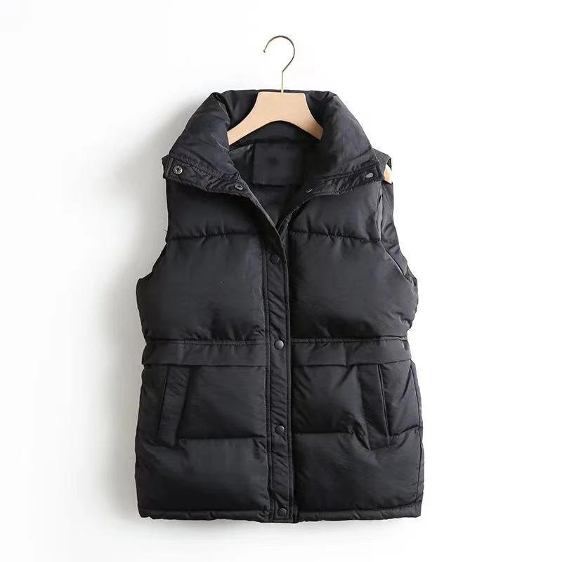 Women's Thick Warm Vest Coat Women Single Breasted Jacket Solid Loose Pocket Overcoat Female Clothing Autumn Winter