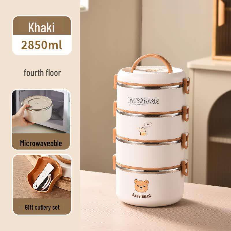 ZISIZ Little Bear Insulated Stainless Steel Lunch Box