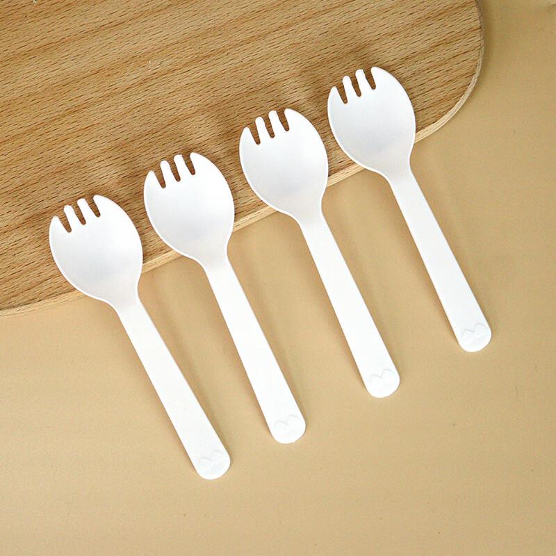 COFLYEE Disposable Plastic Dessert Spoons & Forks