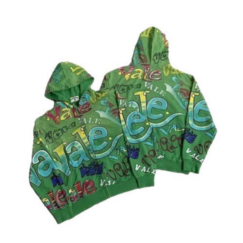 2026 Street Hip Hop Graffiti Letter 3D Print Oversized Zip Hoodie Young Unisex Women