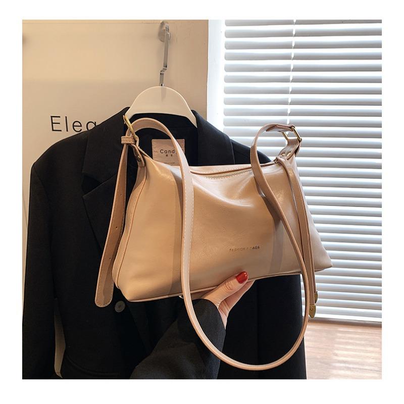 

Нишевая модная сумка-тоут женская новая трендовая простая сумка подмышку текстура мягкая кожа на плечо сумка-мессенджер абрикосовый