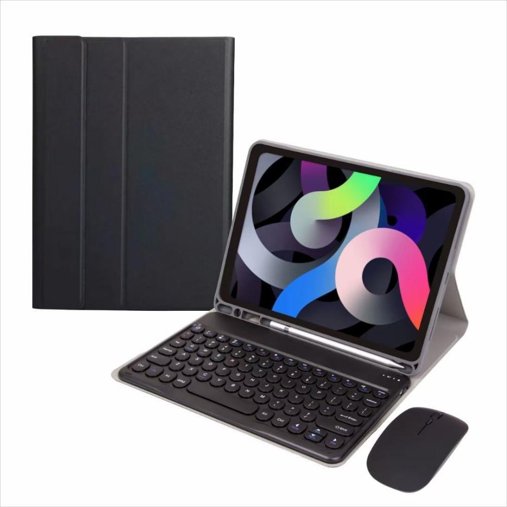 Bluetooth Keyboard Case for iPad Air 6 Pro 11 Split Round Keycap with Pencil Holder 10.2 Inch