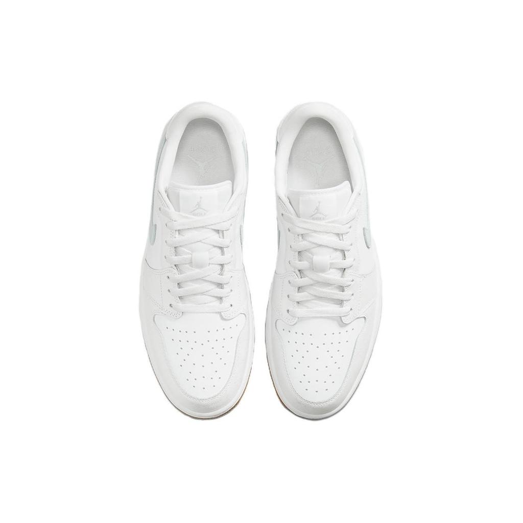 Air Jordan 1 Low Golf Weiß Gummi Herren Sneaker Pure-Platinum Gummi-Mittelbraun DD9315-111