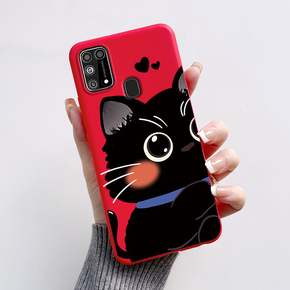 Silicone Case For Samsung M31 M 31 Cover Cute Rabbit Panda Shockproof Phone Case For Samsung Galaxy M31s M31 s M315F M317F Etui