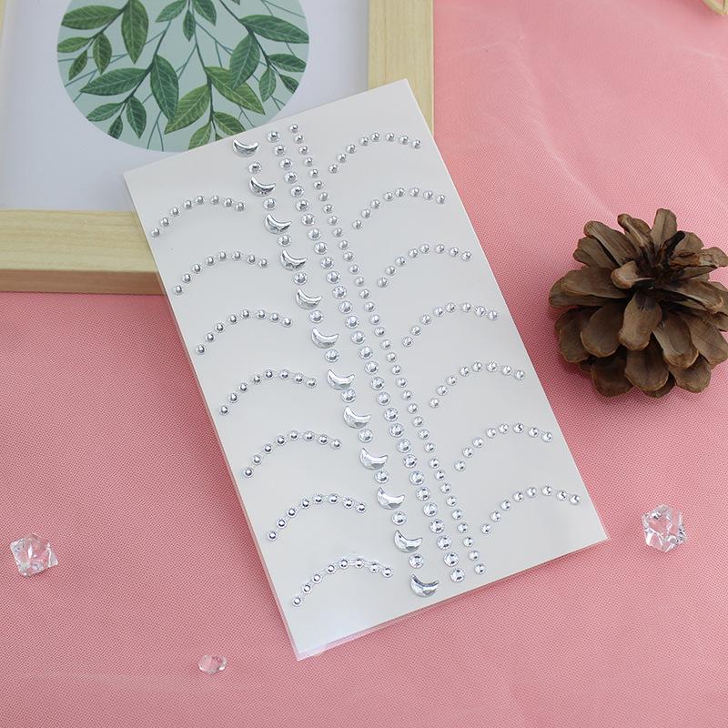 Diamond Crystal Tattoo Sticker Glitter Eyeliner Eyebrow Make Up Face Eyes Diamond Tattoos Rock Rhinestone 3D Eyeliner Stickers