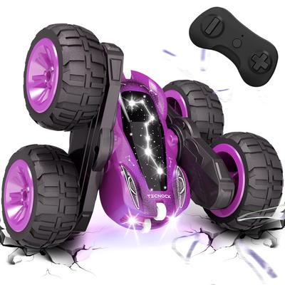 Tecnock Remote Control Car for Kids, USB-C Direct Rechargeable, Stunt Car, 360 Degree Rotation, Double-Sided Driving, Off-Road, USB Charging, 4WD, 2.4