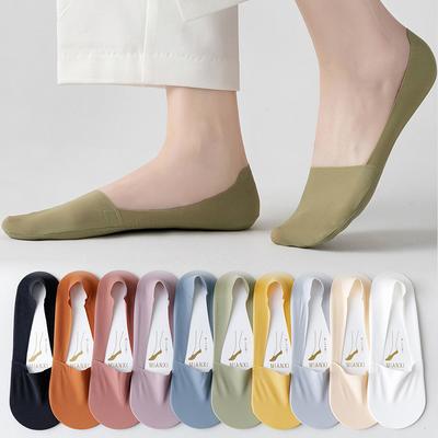 Invisible Ice Silk Breathable Socks No Show Socks Ultra Low Cut Liner Socks Non Slip Hidden for Womens Socks