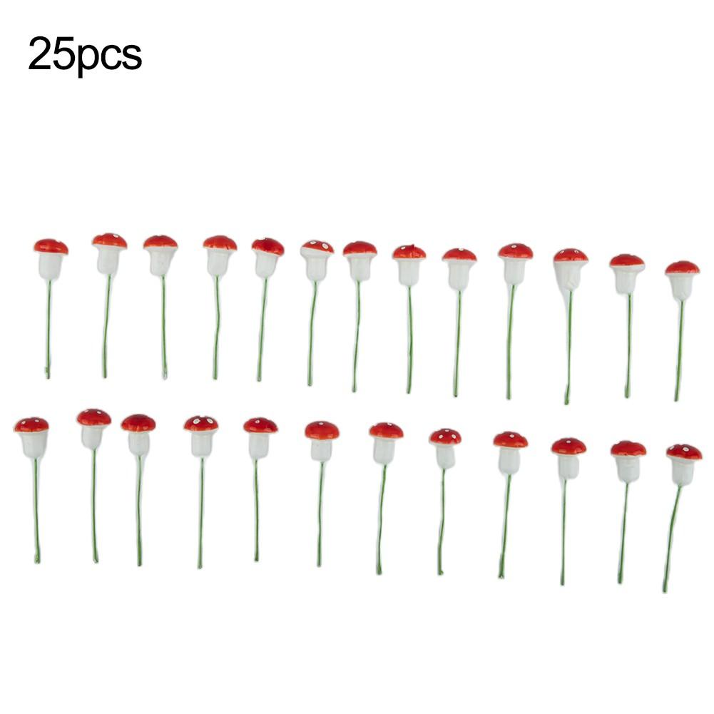 

Детали орнамента для грибного сада, газона, маленькая поганка 25Pcs