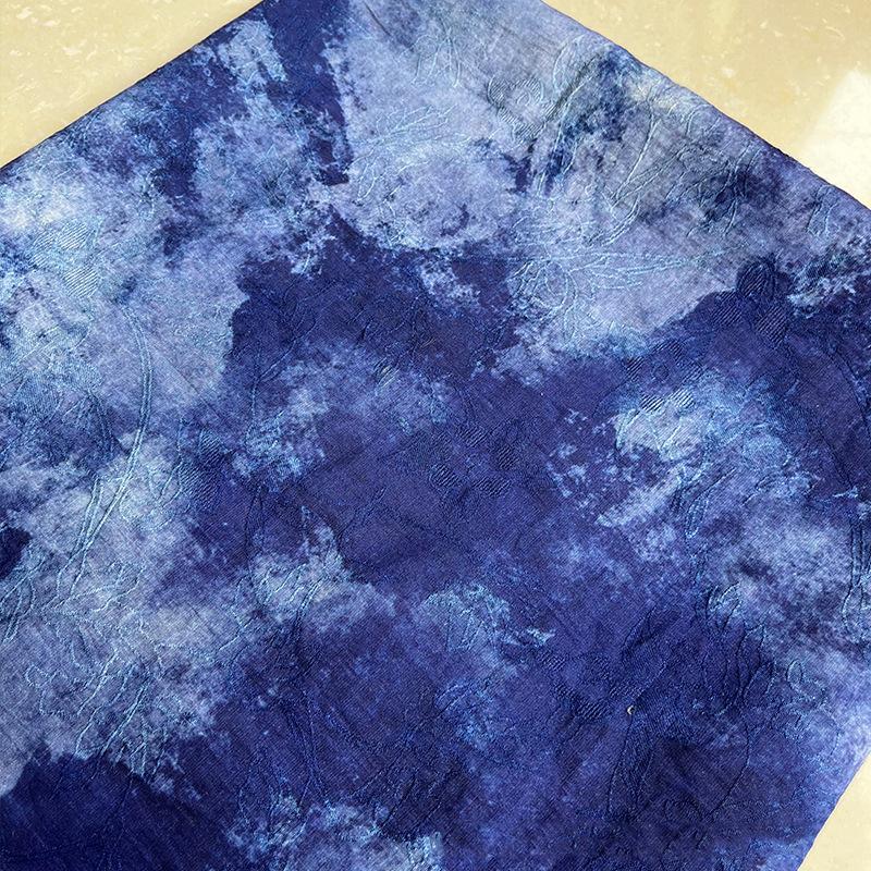 1M Chinese Style Dyeing Jacquard Digital Print Fabric For Sewing Hanfu Dress Cheongsam Qipao Handmade Clothes