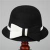 Hat Women's autumn and winter warm top hat Thickened woolen felt basin hat Casual bucket hat