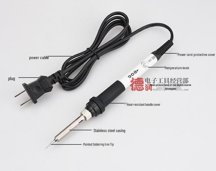Temperature Control 60W Ultra-Sharp Electric Soldering Iron with Lead-Free Tip, Internal Heating, Antistatic, Replaces 936 Model