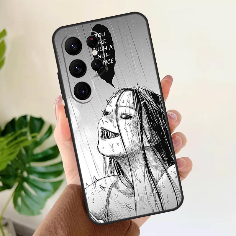 Horror Manga Style Soft Case For Samsung Galaxy S25 Ultra S21 S22 S23 S24 Plus S9 S10 S20 FE S24 FE Phone Cover