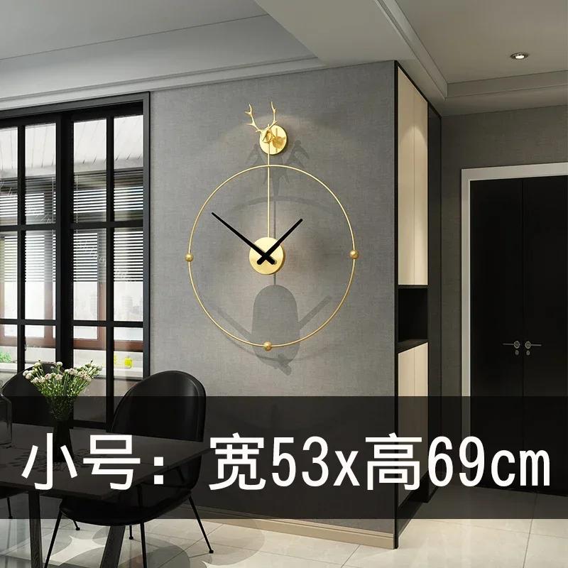 Spain Large Wall Clock Modern Silent Watches LED Light Creative Houde Led Gold Clocks Home Decor Living Room Decoration LQU2C7V3