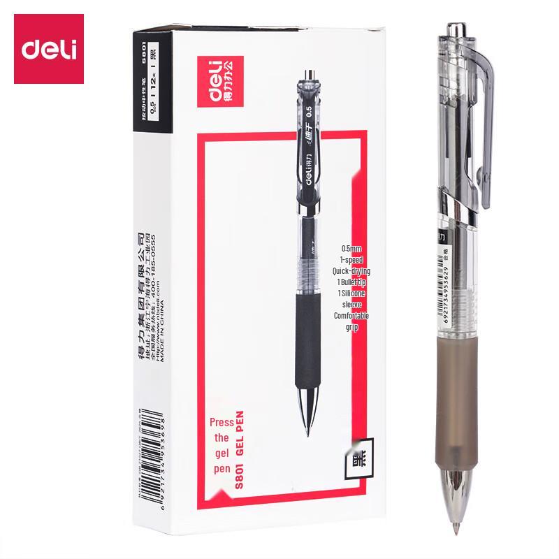 Deli S801 Retractable Gel Pen
