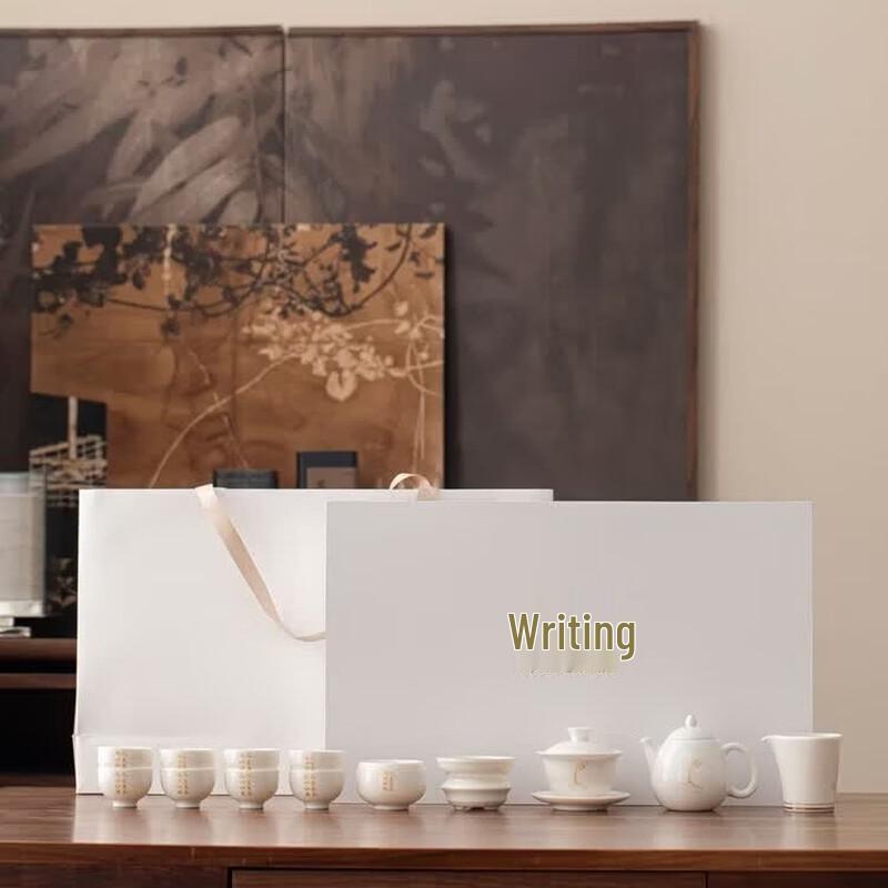 Wenmo WMXY10 Xiangyang Mutton-Fat Jade Porcelain Tea Set